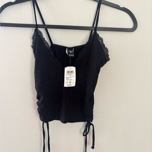 Windsor Black Lace Trim Tank Top